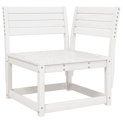 Canapé d'angle de jardin blanc 73x73x78cm bois pin massif