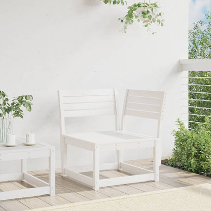 Canapé d'angle de jardin blanc 73x73x78cm bois pin massif