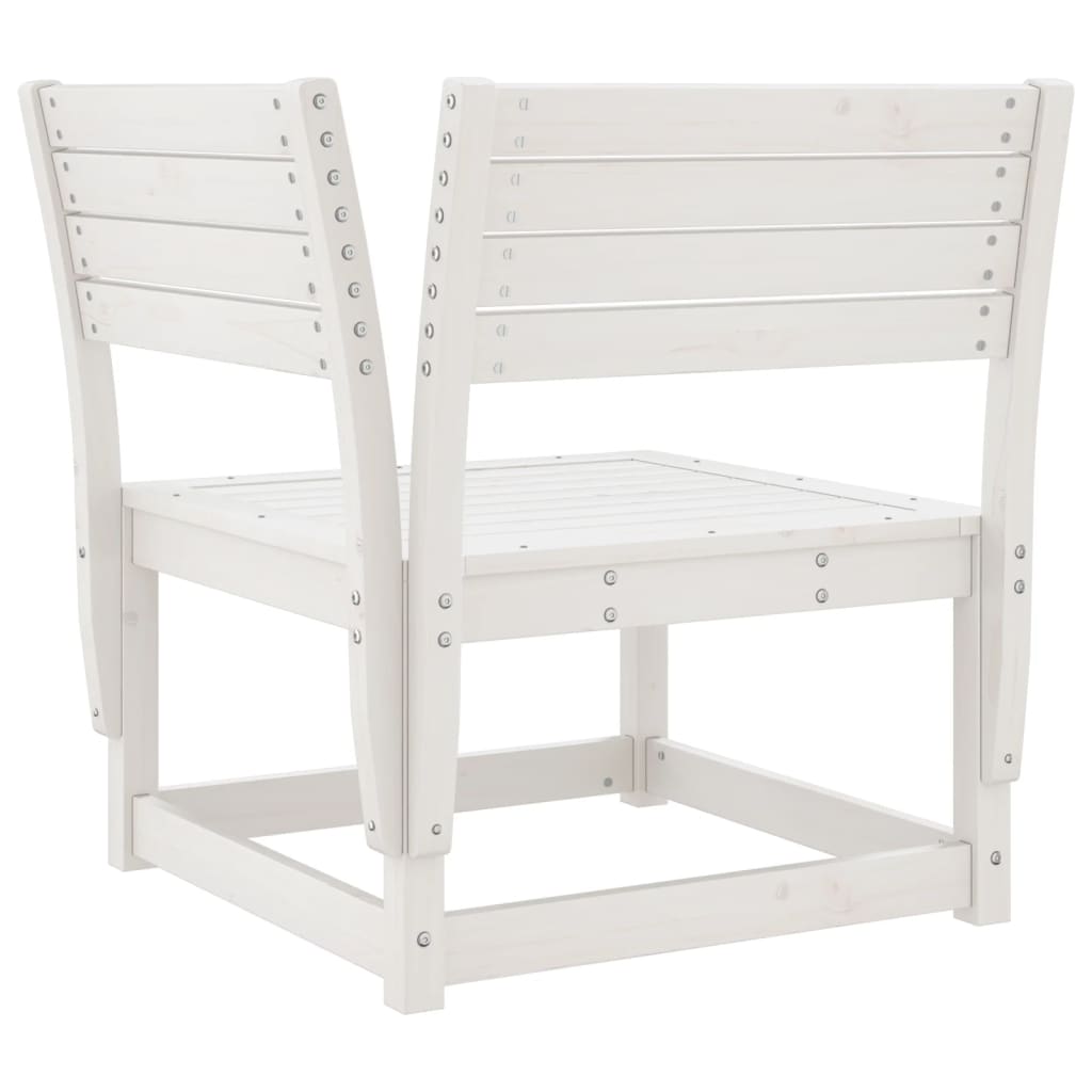 Canapé d'angle de jardin blanc 73x73x78cm bois pin massif