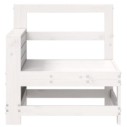 Canapé de jardin accoudoir blanc 69x62x70,5 cm bois pin massif