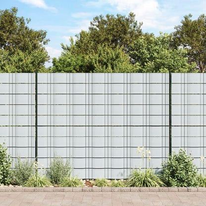 Garden privacy screens 10 pcs light grey 252.5x19 cm PVC