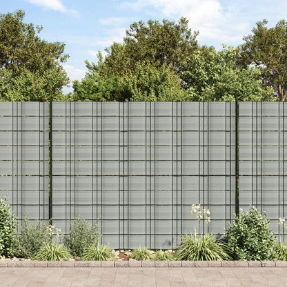 Garden privacy screens 10 pcs stone grey 252.5x19 cm PVC