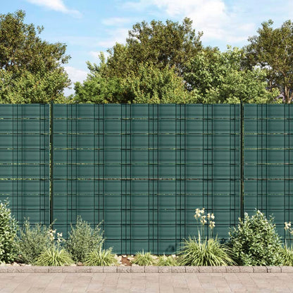 Garden privacy screens 10 pcs green 252.5x19 cm PVC