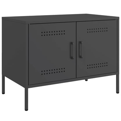 Meubles TV 2 pcs noir 68x39x50,5 cm acier