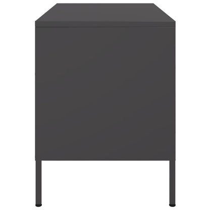 Meubles TV 2 pcs noir 68x39x50,5 cm acier