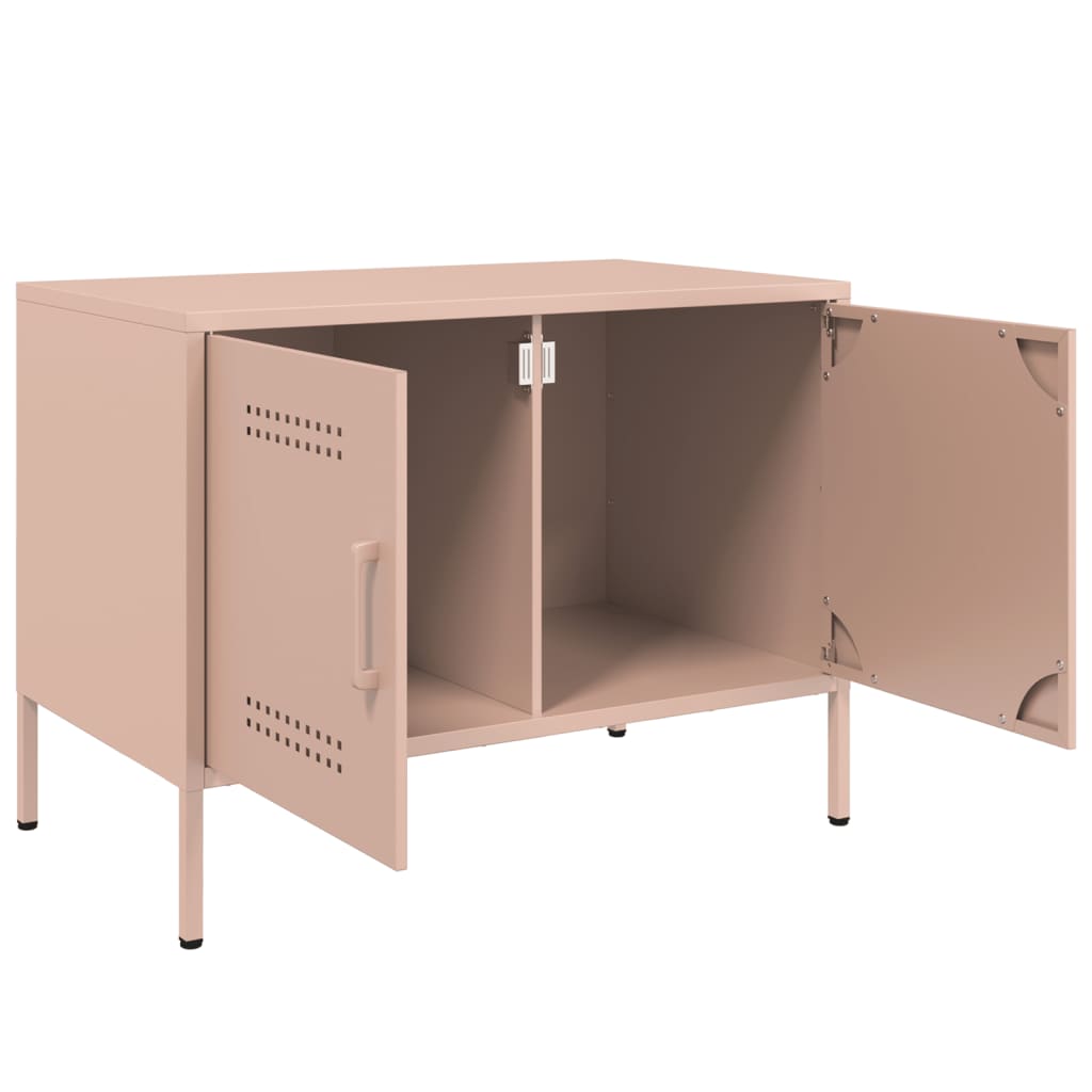 Meubles TV 2 pcs rose 68x39x50,5 cm acier