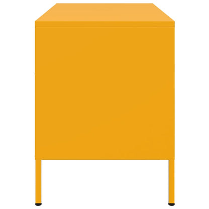 Meubles TV 2 pcs jaune moutarde 68x39x50,5 cm acier