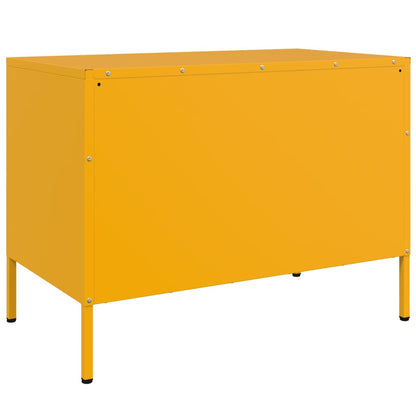 Meubles TV 2 pcs jaune moutarde 68x39x50,5 cm acier