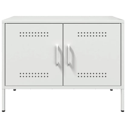 Meubles TV 2 pcs blanc 68x39x50,5 cm acier