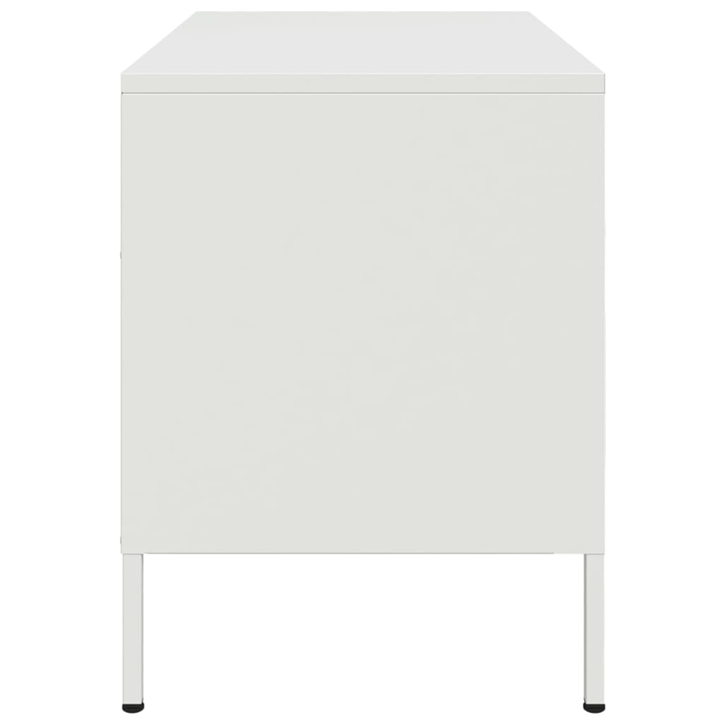 Meubles TV 2 pcs blanc 68x39x50,5 cm acier