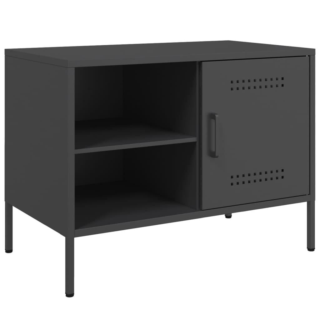 Meubles TV 2 pcs noir 68x39x50,5 cm acier