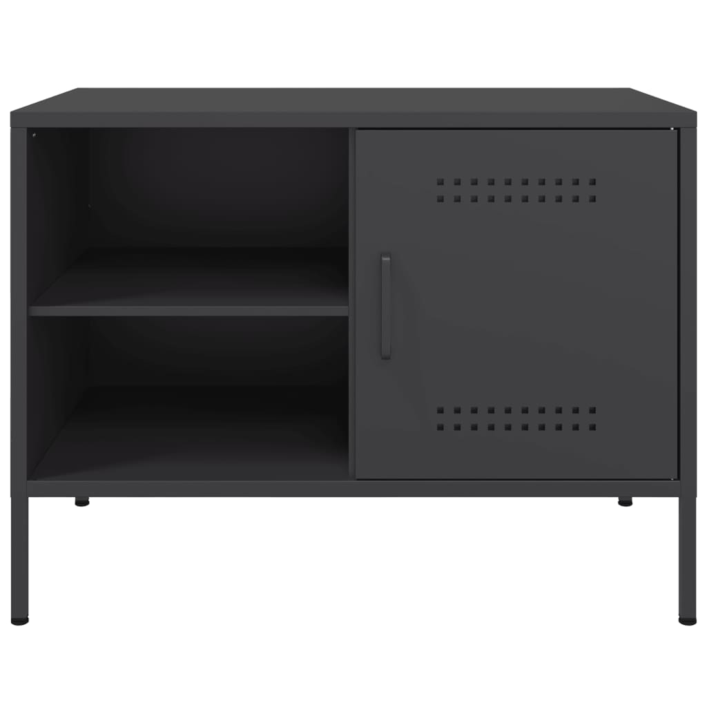 Meubles TV 2 pcs noir 68x39x50,5 cm acier