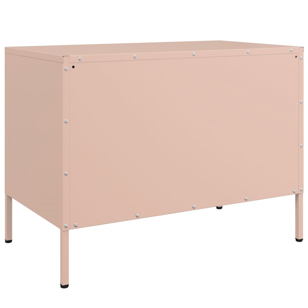 Meubles TV 2 pcs rose 68x39x50,5 cm acier