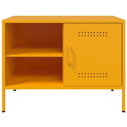 Meubles TV 2 pcs jaune moutarde 68x39x50,5 cm acier