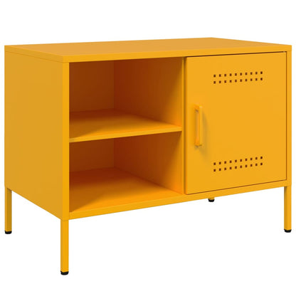 Meubles TV 2 pcs jaune moutarde 68x39x50,5 cm acier