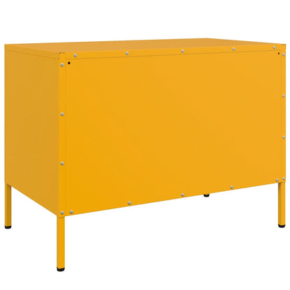 Meubles TV 2 pcs jaune moutarde 68x39x50,5 cm acier