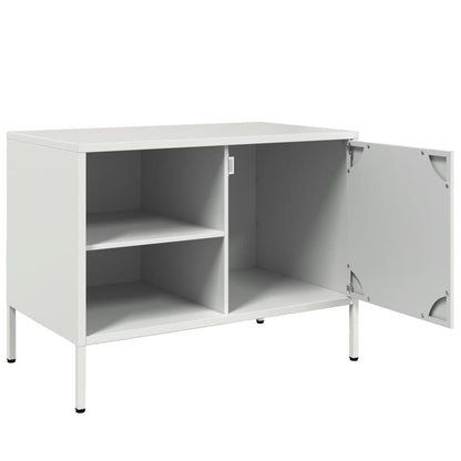 Meubles TV 2 pcs blanc 68x39x50,5 cm acier