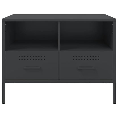 Meubles TV 2 pcs noir 68x39x50,5 cm acier