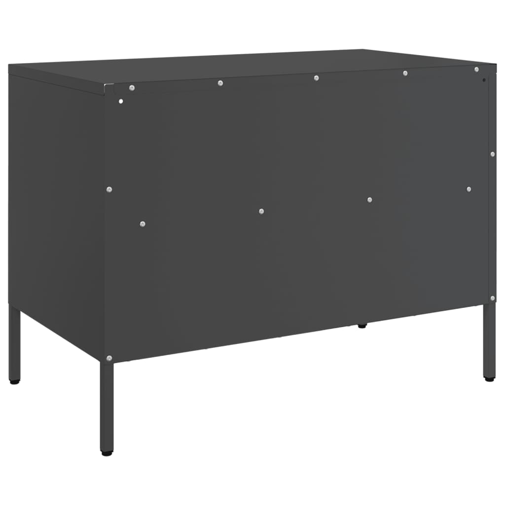 Meubles TV 2 pcs noir 68x39x50,5 cm acier