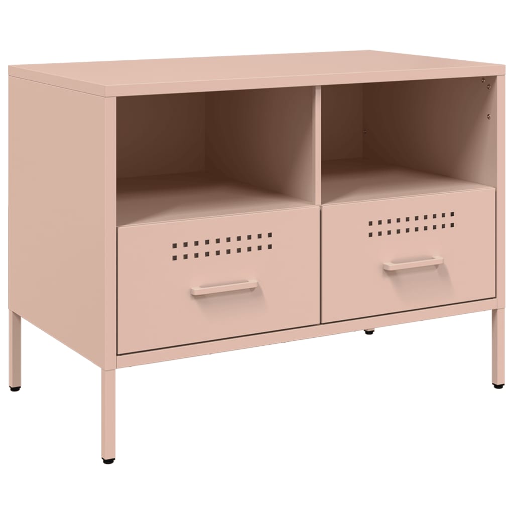 Meubles TV 2 pcs rose 68x39x50,5 cm acier