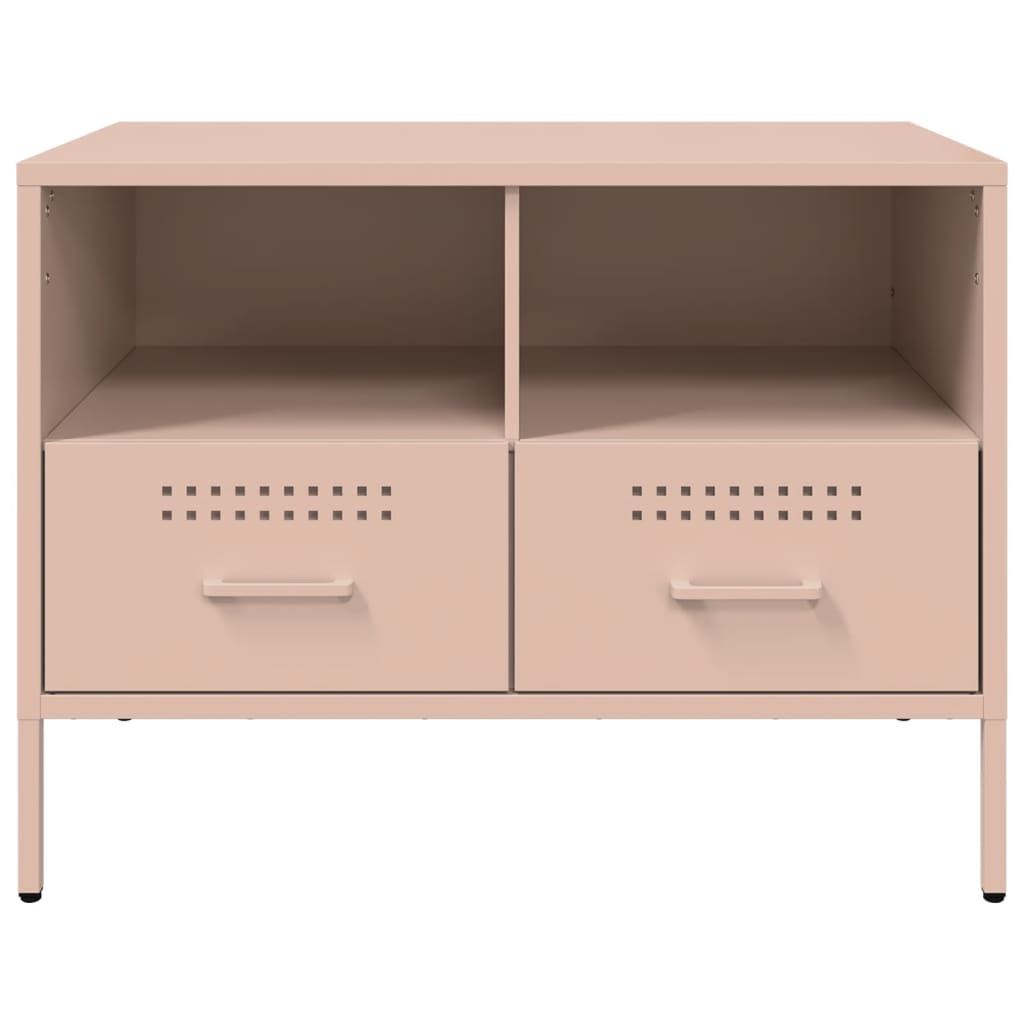 Meubles TV 2 pcs rose 68x39x50,5 cm acier