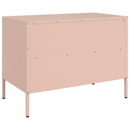 Meubles TV 2 pcs rose 68x39x50,5 cm acier