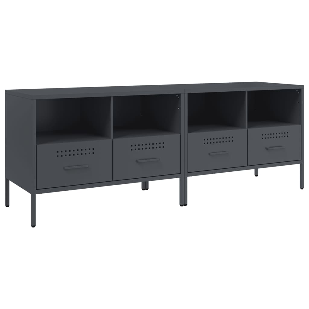 Meubles TV 2 pcs anthracite 68x39x50,5 cm acier