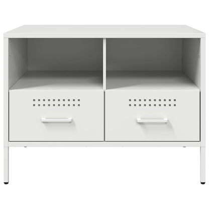 Meubles TV 2 pcs blanc 68x39x50,5 cm acier