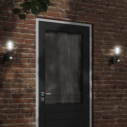 Outdoor wall light with sensor black stainless steel