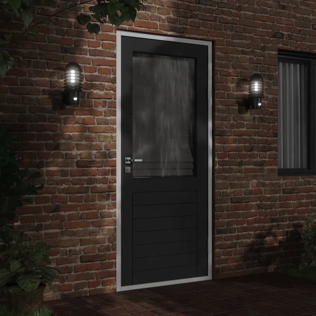 Outdoor wall light with black sensor stainless steel