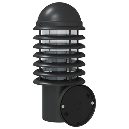 Outdoor wall light with black sensor stainless steel