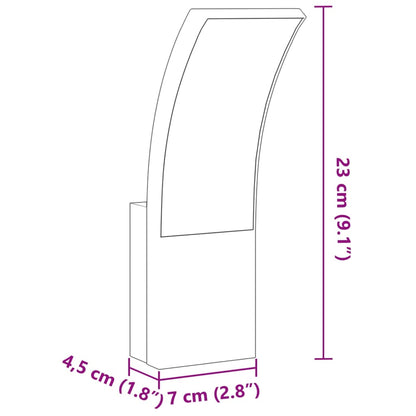 Aplique LED para exterior de aluminio fundido a presión