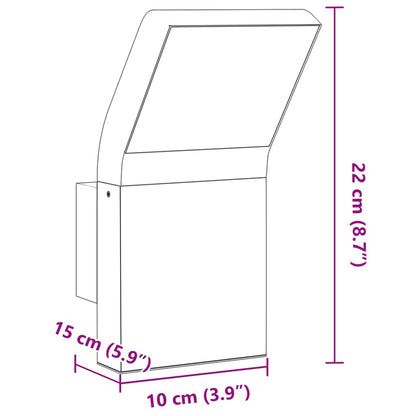 Aplique LED para exterior de aluminio fundido a presión