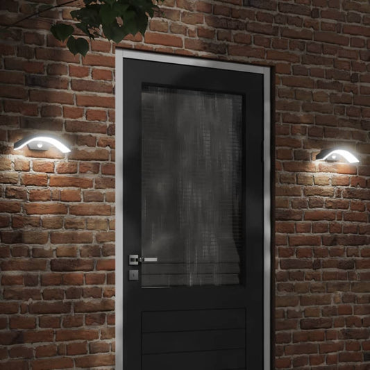 Aplique LED de exterior con sensores negro