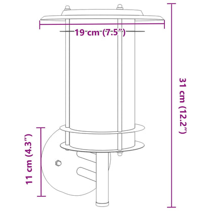 Black stainless steel outdoor wall light