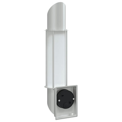 Silver stainless steel outdoor wall light