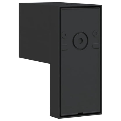 Black outdoor wall light with sensors