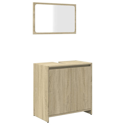 Ensemble de meubles de salle de bain 2 pcs chêne sonoma