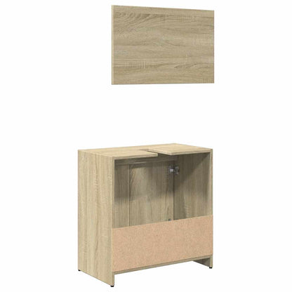 Ensemble de meubles de salle de bain 2 pcs chêne sonoma