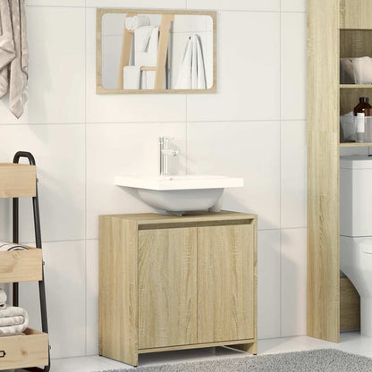 Ensemble de meubles de salle de bain 2 pcs chêne sonoma