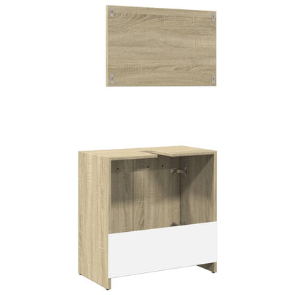 Ensemble de meubles de salle de bain 2 pcs chêne sonoma