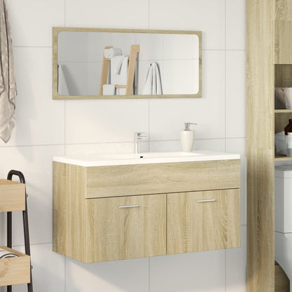 Ensemble de meubles de salle de bain 2 pcs chêne sonoma