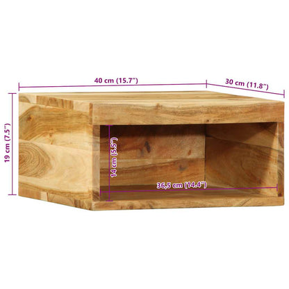 Meubles TV muraux 2 pcs bois massif d'acacia