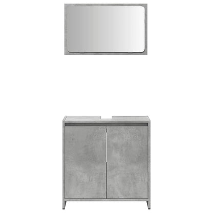 Ensemble de meubles de salle de bain 2 pcs gris béton