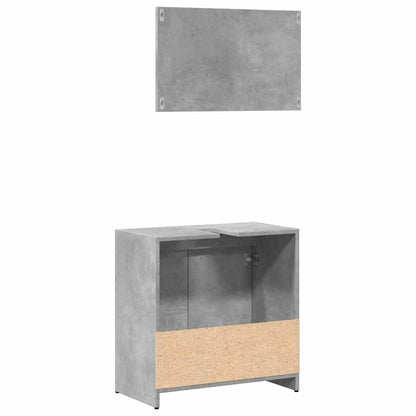 Ensemble de meubles de salle de bain 2 pcs gris béton