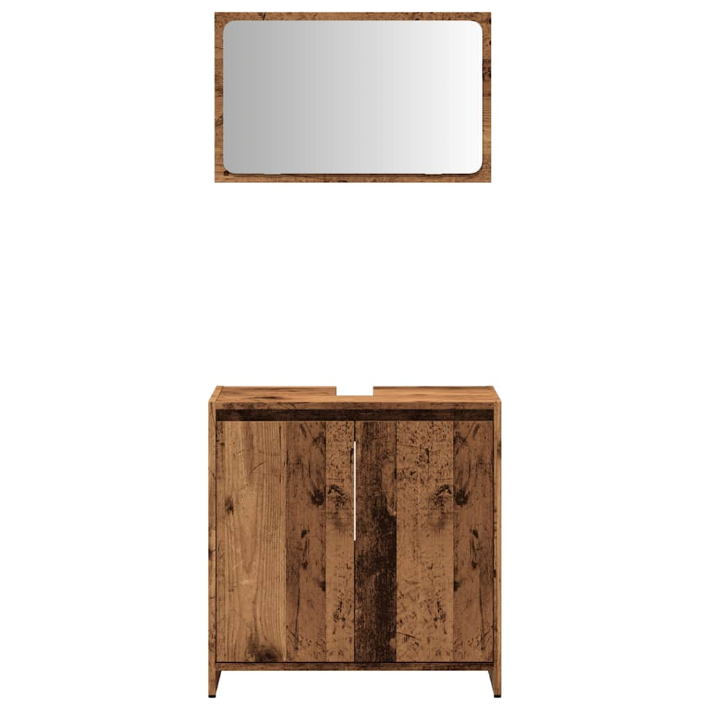 Ensemble de meubles salle de bain 2 pcs bois d'ingénierie