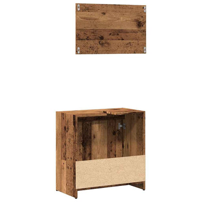 Ensemble de meubles salle de bain 2 pcs bois d'ingénierie