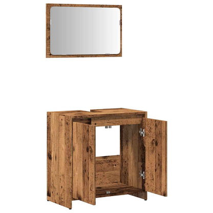 Ensemble de meubles salle de bain 2 pcs bois d'ingénierie