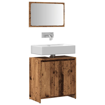 Ensemble de meubles salle de bain 2 pcs bois d'ingénierie