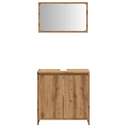 Ensemble de meubles salle de bain 2 pcs bois d'ingénierie